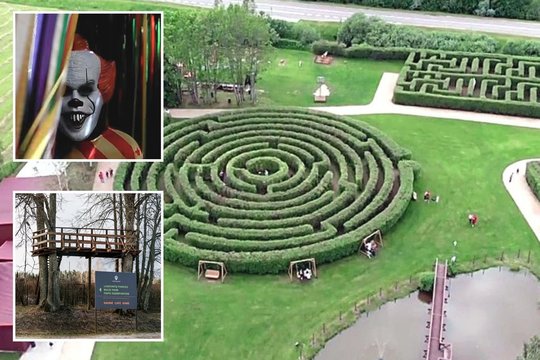 Labirintų parke siautėję klounai vaikams spendė šiurpius spąstus