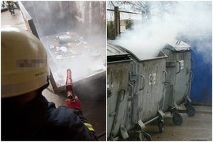 Klaipėdoje siautėjo padegėjas – liepsnojo namo sienos ir šiukšlių konteineriai