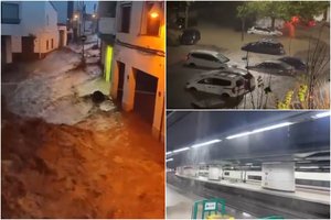 Košmaras turistų pamėgtoje Barselonoje – audros šėlsmas tvindė namus, gatvės virto upėmis