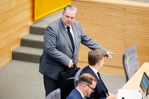 Finansų ministro frakcijose nesulaukusi opozicija kviečia jį į Seimo tribūną, surinko parašus