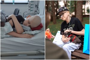 Po skausmingiausių išgyvenimų vėžį įveikęs Dominykas stiprėja – šalia atsirado pūkuotas keturkojis