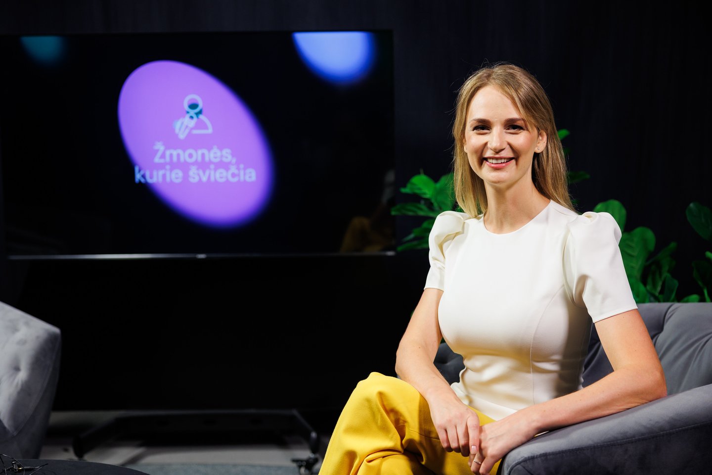 Televizijos žurnalistė ir laidų vedėja Justina Bezaraitė.<br> T.Bauro nuotr.