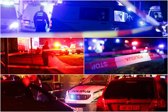 Šūviai ir gausios policijos pajėgos: kadrai iš nužudymo vietos 