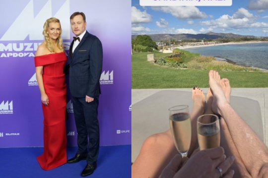 Ant Rūtos Ščiogolevaitės rankos per romantiškas atostogas suspindęs žiedas pakurstė kalbas