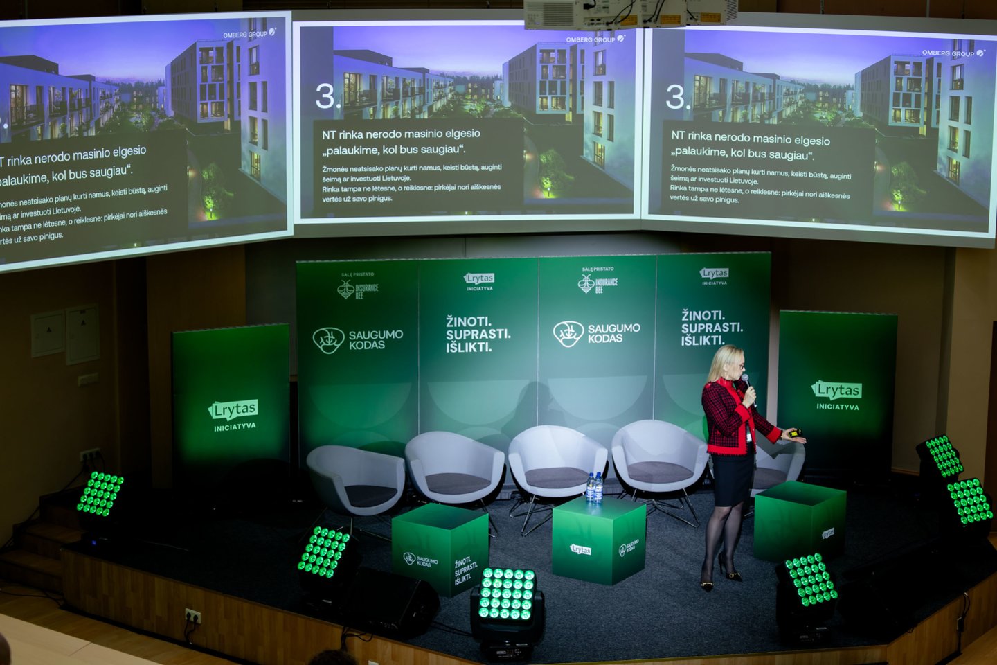 Lrytas „Saugumo kodas“ konferencijoje Deimantė Laumytė, „Omberg Group“ generalinė direktorė.
