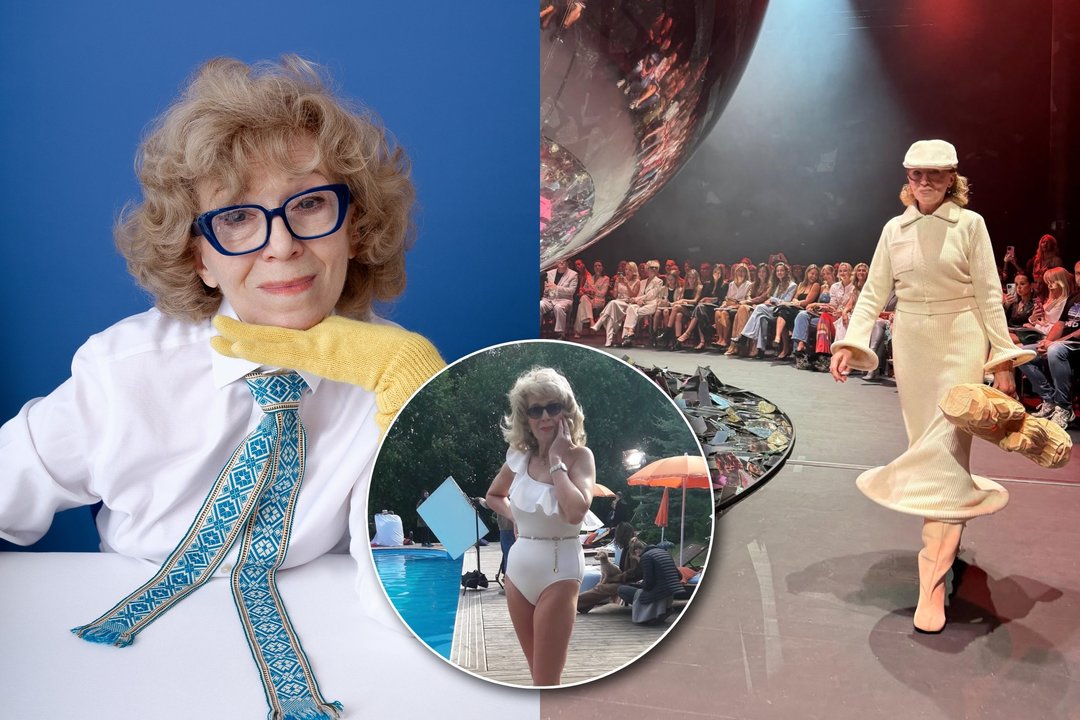 Senjorė Audronė stebina: 100 filmavimų per metus ir pasirodymas ant mados podiumo