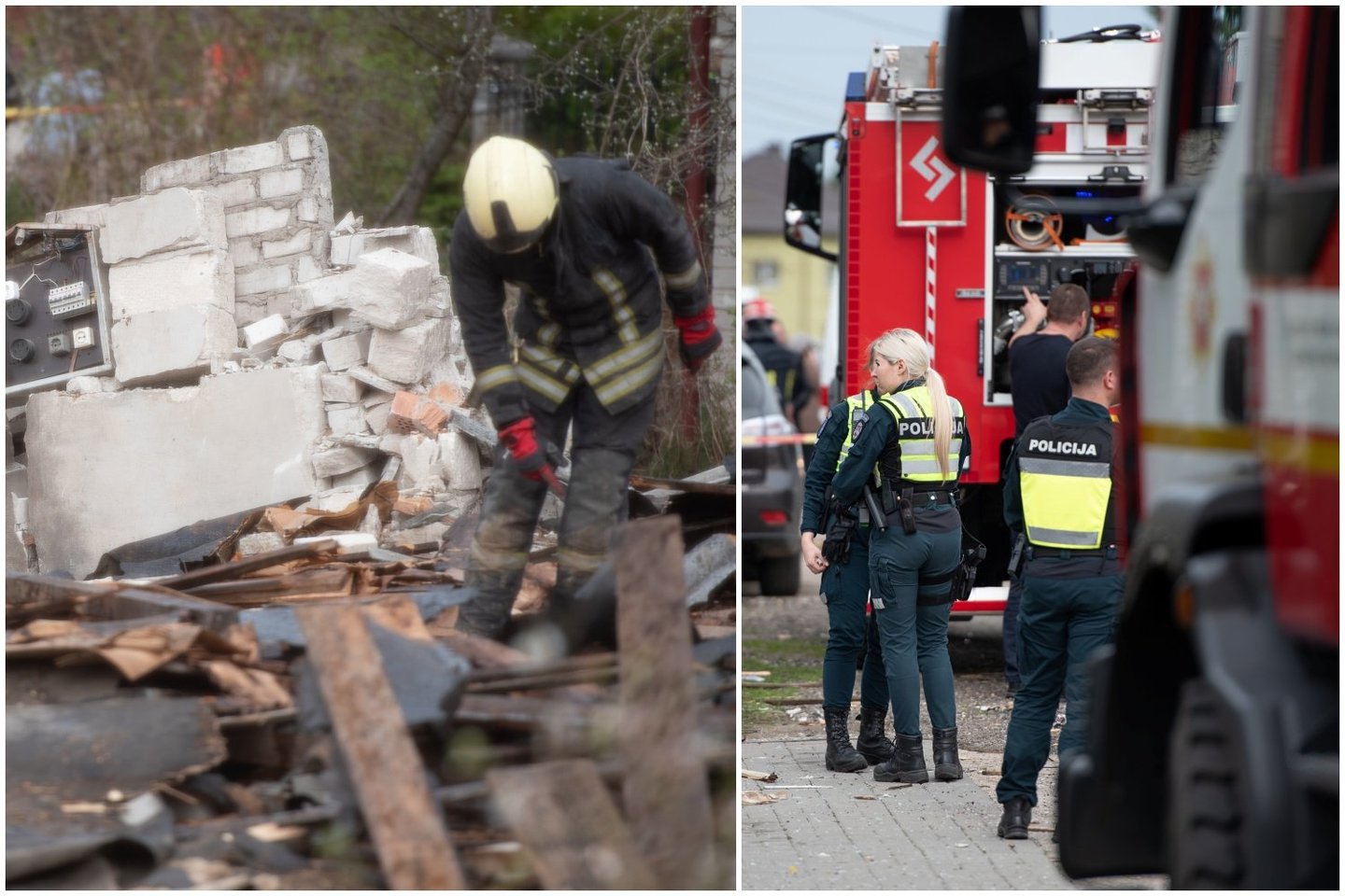 Ugniagesiai, policija.