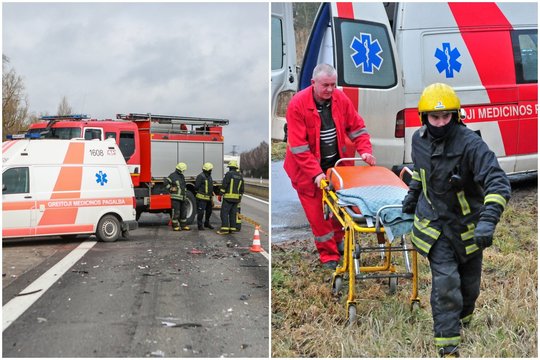 Per avariją greta Marijampolės nukentėjo dvi moterys ir vaikas
