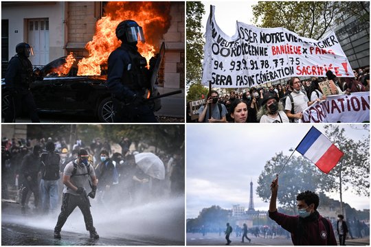 Prancūzijos gimnazistai sukilo: už barikadų – ir ateities baimė