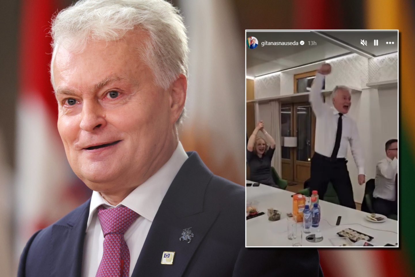 Gitanas Nausėda parodė retai matomas emocijas: plinta audringa reakcija.