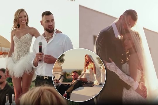 Paviešintos D. Motiejūno ir B. Gaižauskaitės vestuvių Italijoje akimirkos: vaizdai atima žadą