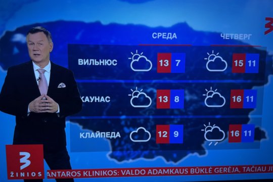 TV3 žinių metu – netikėtas vaizdas: už Naglio Šulijos ekrane pasirodė rusiški užrašai