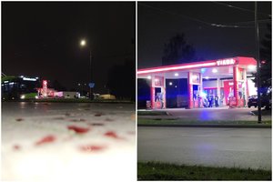 Blogai pasibaigusios išgertuvės Kaune: greta degalinės gyventojus šiurpino kraujo dėmės
