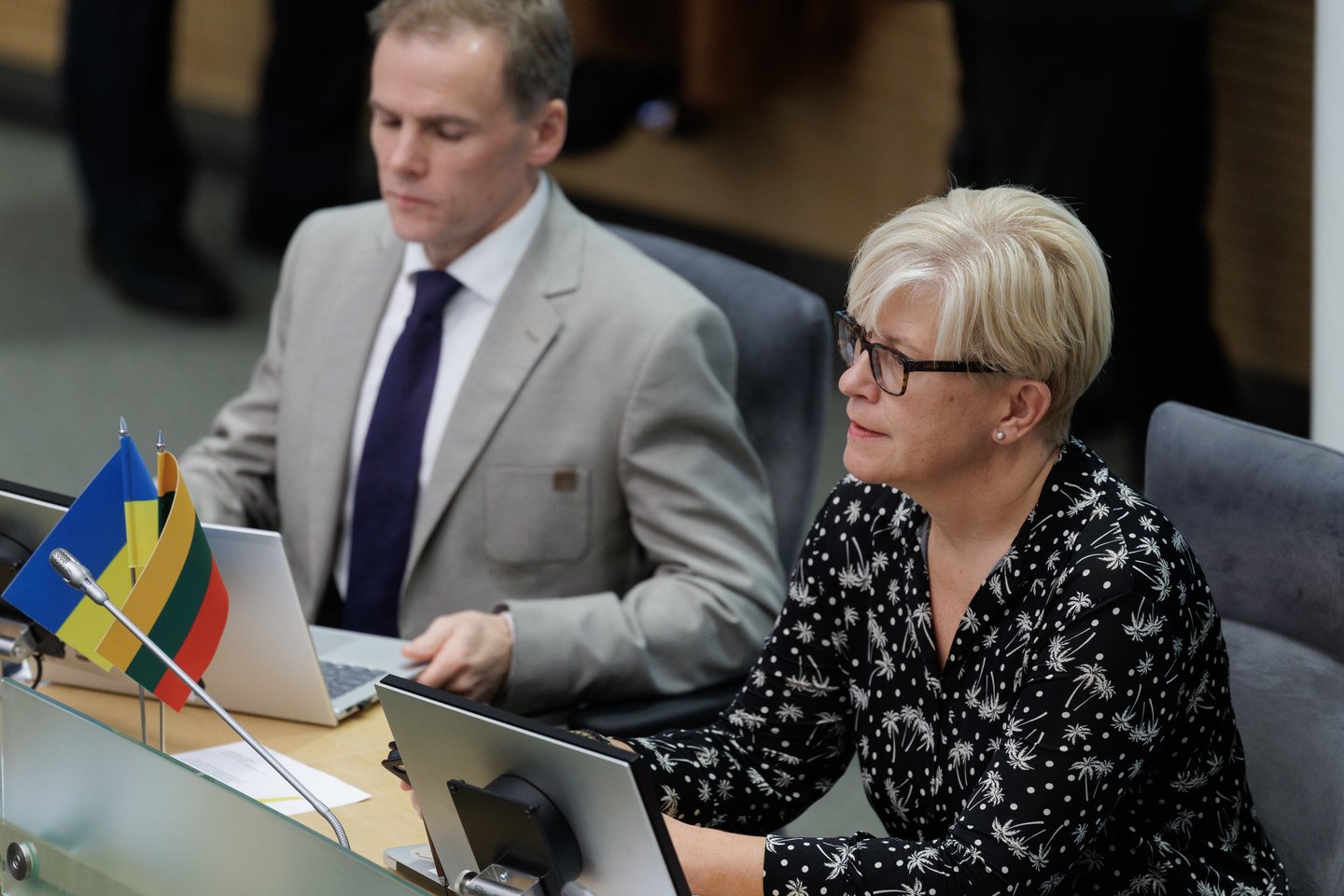 Mindaugas Lingė, Ingrida Šimonytė.<br>V. Skaraičio nuotr.