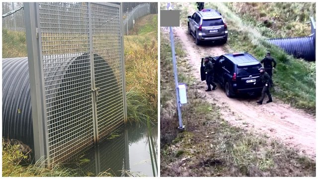 Į Lietuvą pralaidos vamzdžiu bridę migrantai tikslo nepasiekė: buvo nešini metalo žirklėmis
