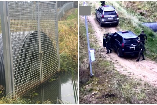 Į Lietuvą pralaidos vamzdžiu bridę migrantai tikslo nepasiekė: buvo nešini metalo žirklėmis
