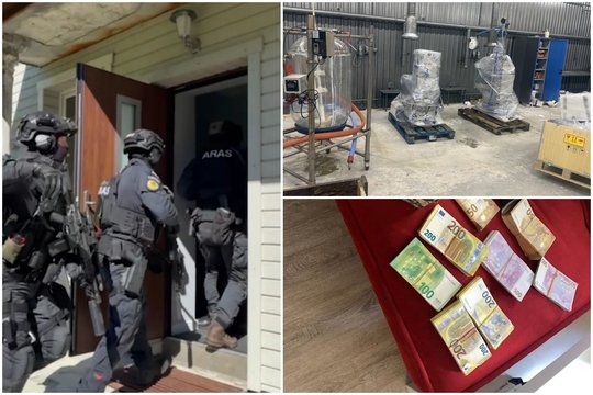 Policija likvidavo milžinišką narkotikų gamybos laboratoriją – Lietuvoje tokios dar nėra buvę, perimti įspūdingi kvaišalų kiekiai