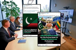Po Lietuvos ir Pakistano konsultacijų – žaibiškai plintančios žinutės: džiaugiasi planais dėl vizų, URM neigia