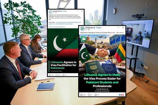 Po Lietuvos ir Pakistano konsultacijų – žaibiškai plintančios žinutės: džiaugiasi planais dėl vizų, URM neigia