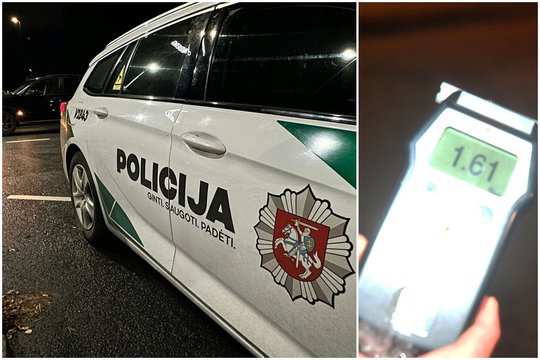 Girtas BMW vairuotojas greta Vilniaus netilpo transporto žiede – atsidūrė griovyje