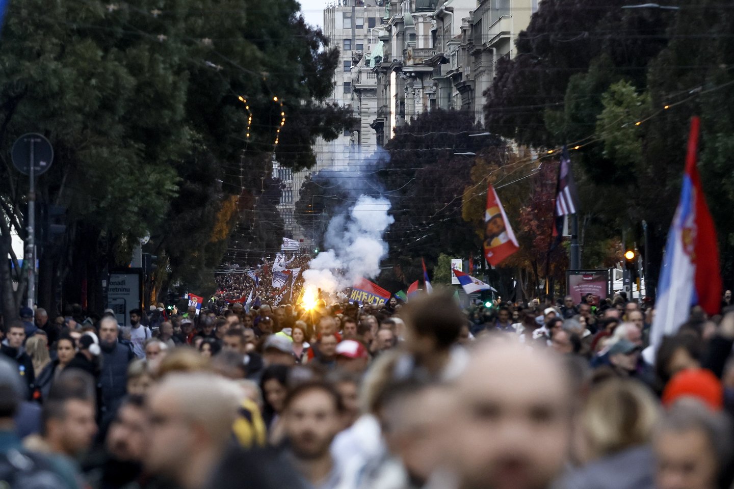 Protestai Serbijoje.