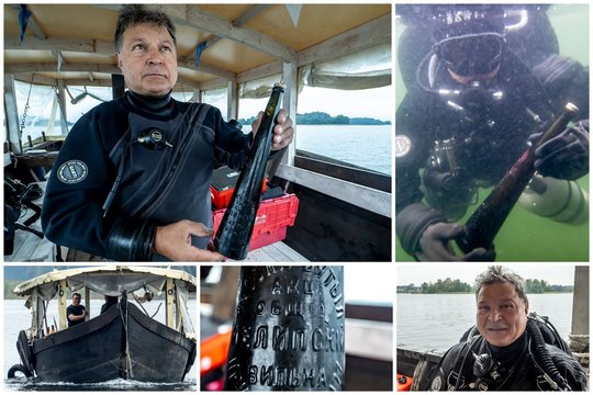 Ežerų gelmėse nardantis Stanislovas prie Trakų pilies ištraukė nepaprastą butelį – apstulbę net mokslininkai