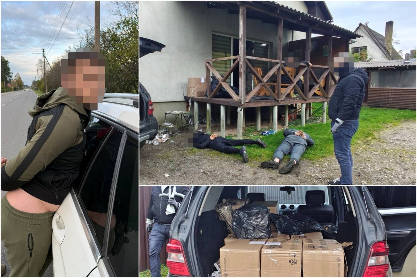 Per VSAT operaciją Kėdainiuose sulaikyti 6, įtariama, su kontrabanda oro balionais susiję asmenys.