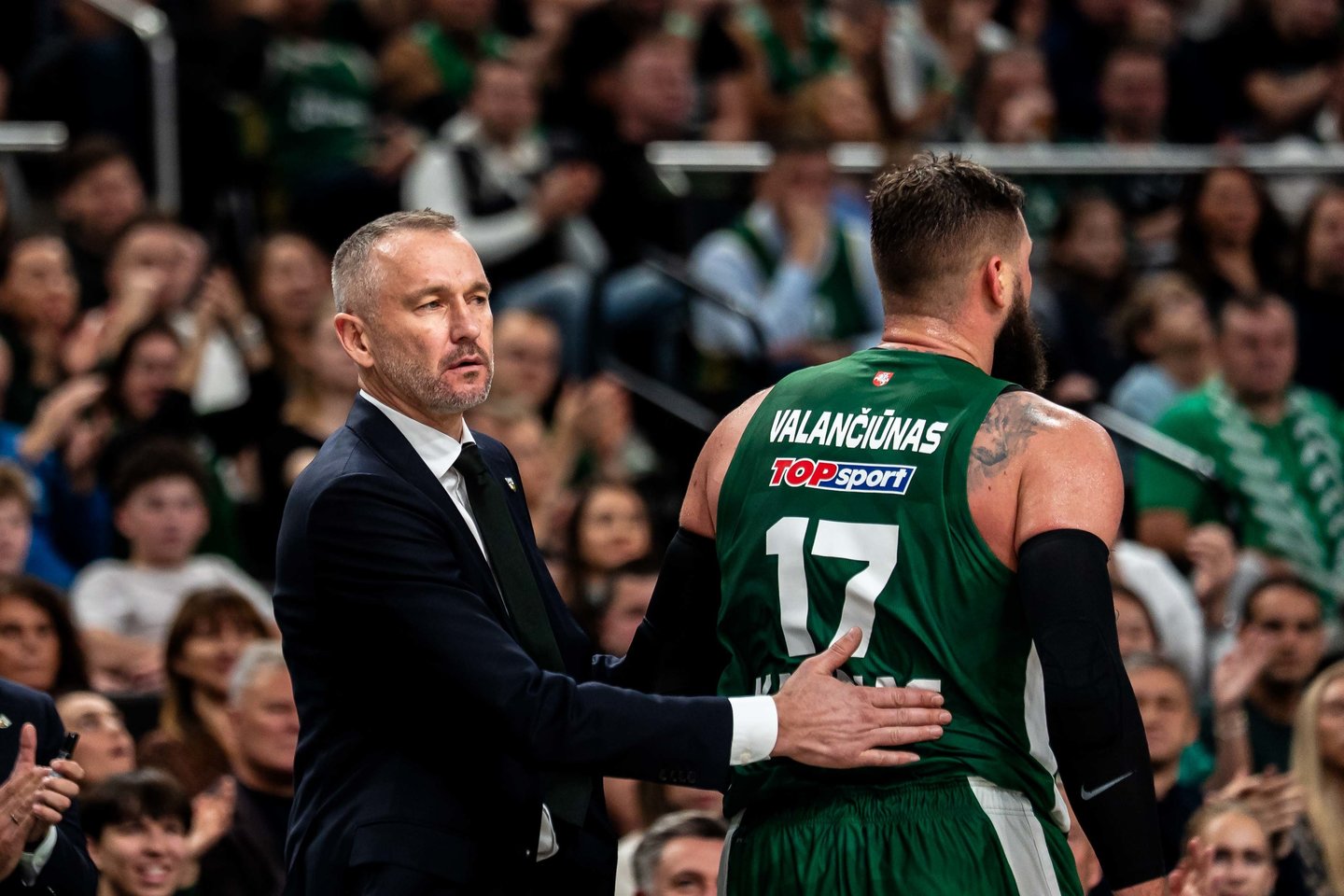 Tomas Masiulis ir Jonas Valančiūnas<br>G.Bitvinsko nuotr.