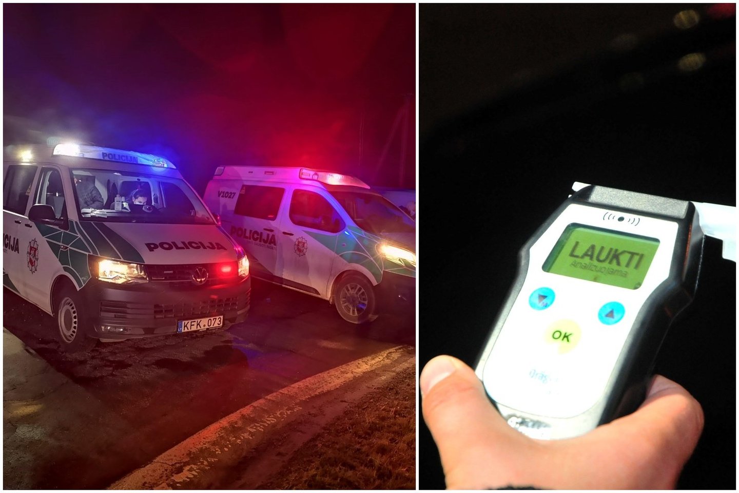 Policija, alkotesteris.