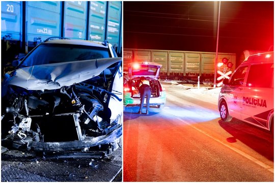 Kretingos r. traukinys susidūrė su moters vairuojamu automobiliu – vairuotoja žuvo