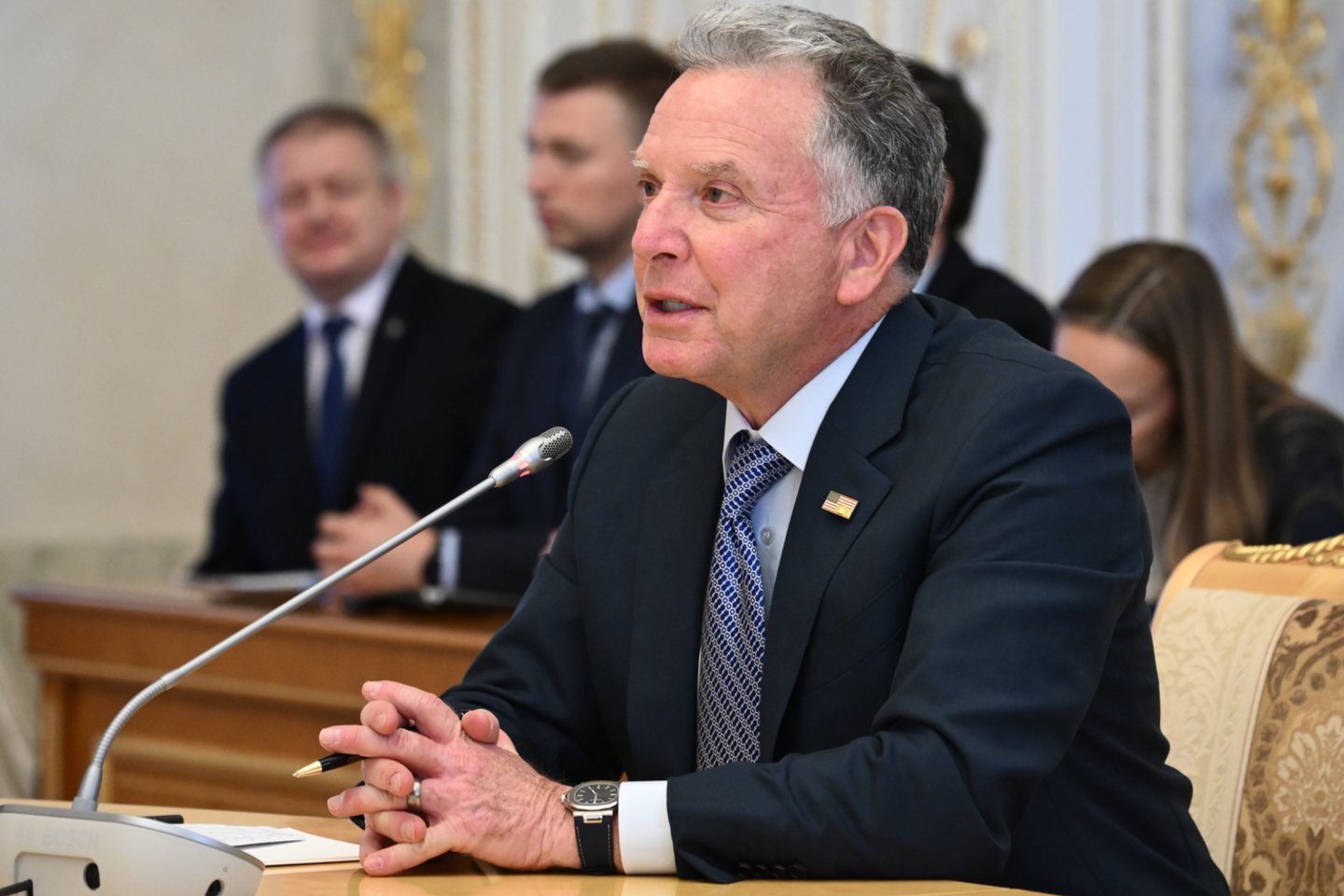 V. Putino ir S. Witkoffo susitikimas.<br>EPA/ELTA nuotr.
