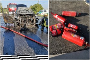 Su vaiku važiavusios BMW vairuotojos košmaras: autostradoje užsidegus automobiliui abu vos spėjo iš jo iššokti