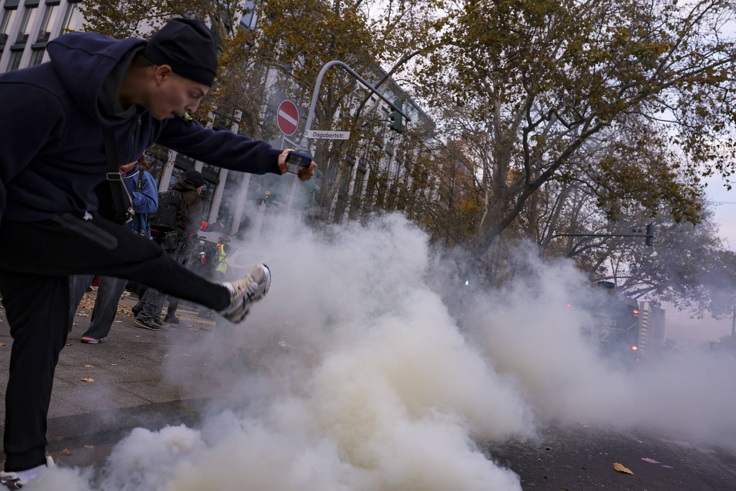 Protestai Vokietijoje.<br> EPA/ELTA nuotr.